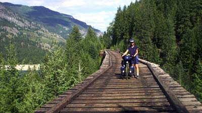 Auf dem Kettle Valley Railway durch Kanada, Fahrrad-Weltreise.