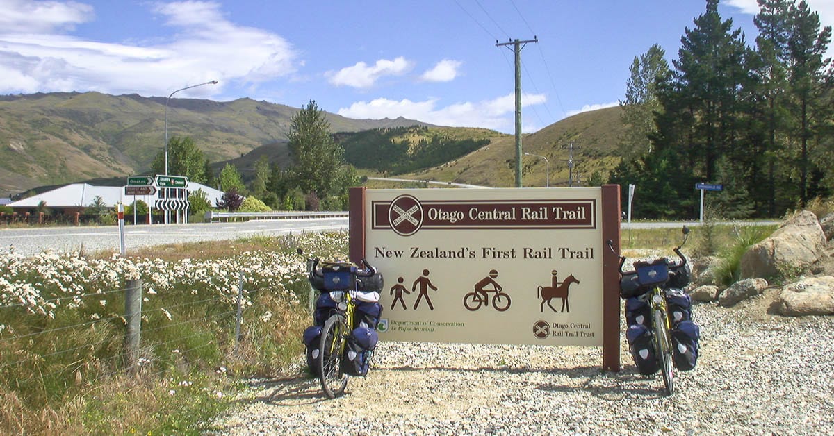 Der erste Radweg in Neuseeland auf einer ehemaligen Bahntrasse, Otago Central Rail Trail, Südinsel Neuseeland