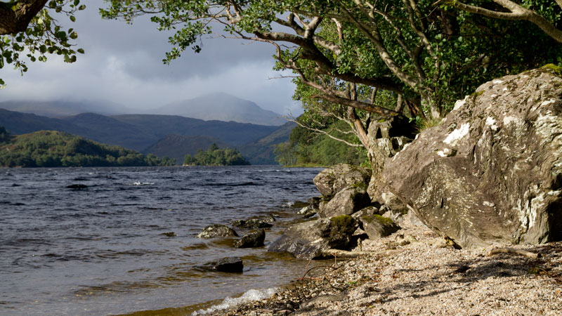 Am Ufer des Loch Lomond führen die Etappen 2 und 3 des West Highland Ways vorbei
