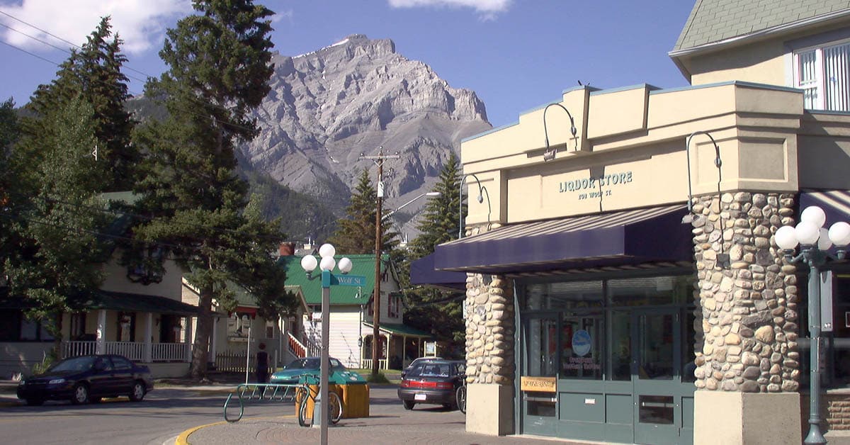 Banff, beliebter Touristenort inmitten der Rocky Mountains in Kanada