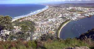 Die Bay of Plenty bei Mount Maunganui, Nord-Insel Neuseeland