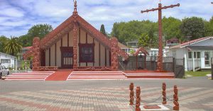 Maori - Haus in Rotorua, Nord-Insel Neuseeland