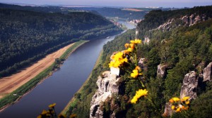 Die Elbe von der Bastei aus gesehen 