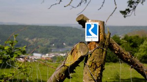 Wegzeichen des Rheinsteigs 