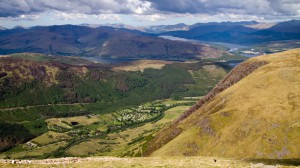Blick vom Ben Nevis über die Highlands 