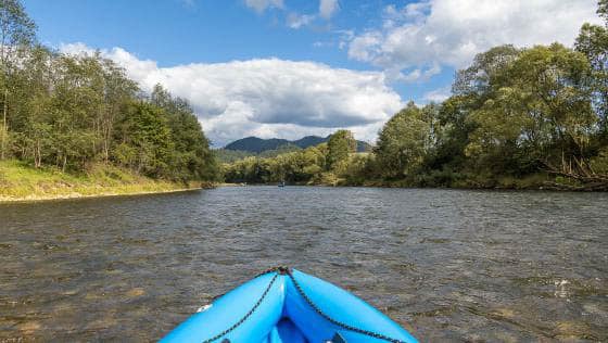 Paddeln auf dem Dunajec in Polen