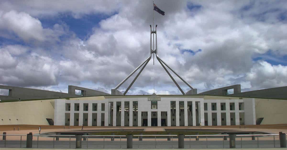 Neues Parlament in Canberra, der Hauptstadt von Australien